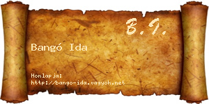 Bangó Ida névjegykártya