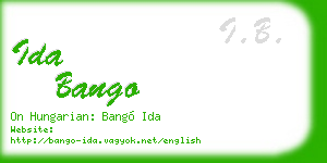 ida bango business card